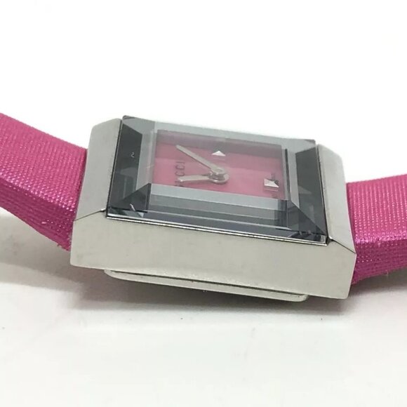 GUCCI Pink Shell Quartz Wristwatch Watch Wristwatch SS Silver/pink - Picture 7 of 12